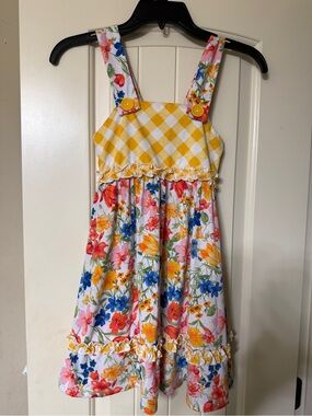 Jona Michelle Yellow Soft Bodice Floral Sundress